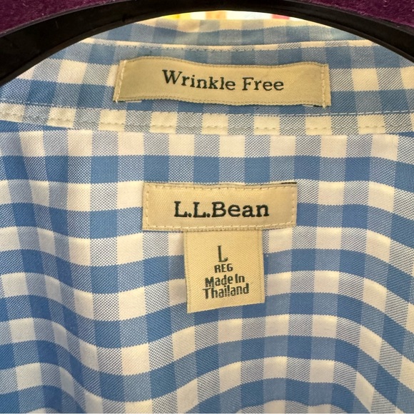 L.L. Bean Blue Checkered Women’s Shirt - Picture 2 of 7